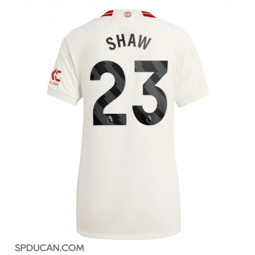 Zenski Nogometni Dres Manchester United Luke Shaw #23 Rezervni 2023-24 Kratak Rukav